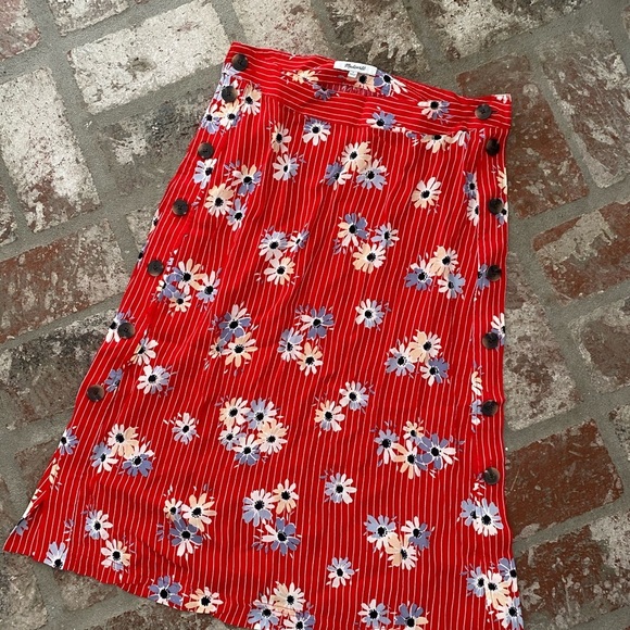 Madewell Dresses & Skirts - 𝅺NEW Madewell Side-Button Skirt in Daisy Society Size 0